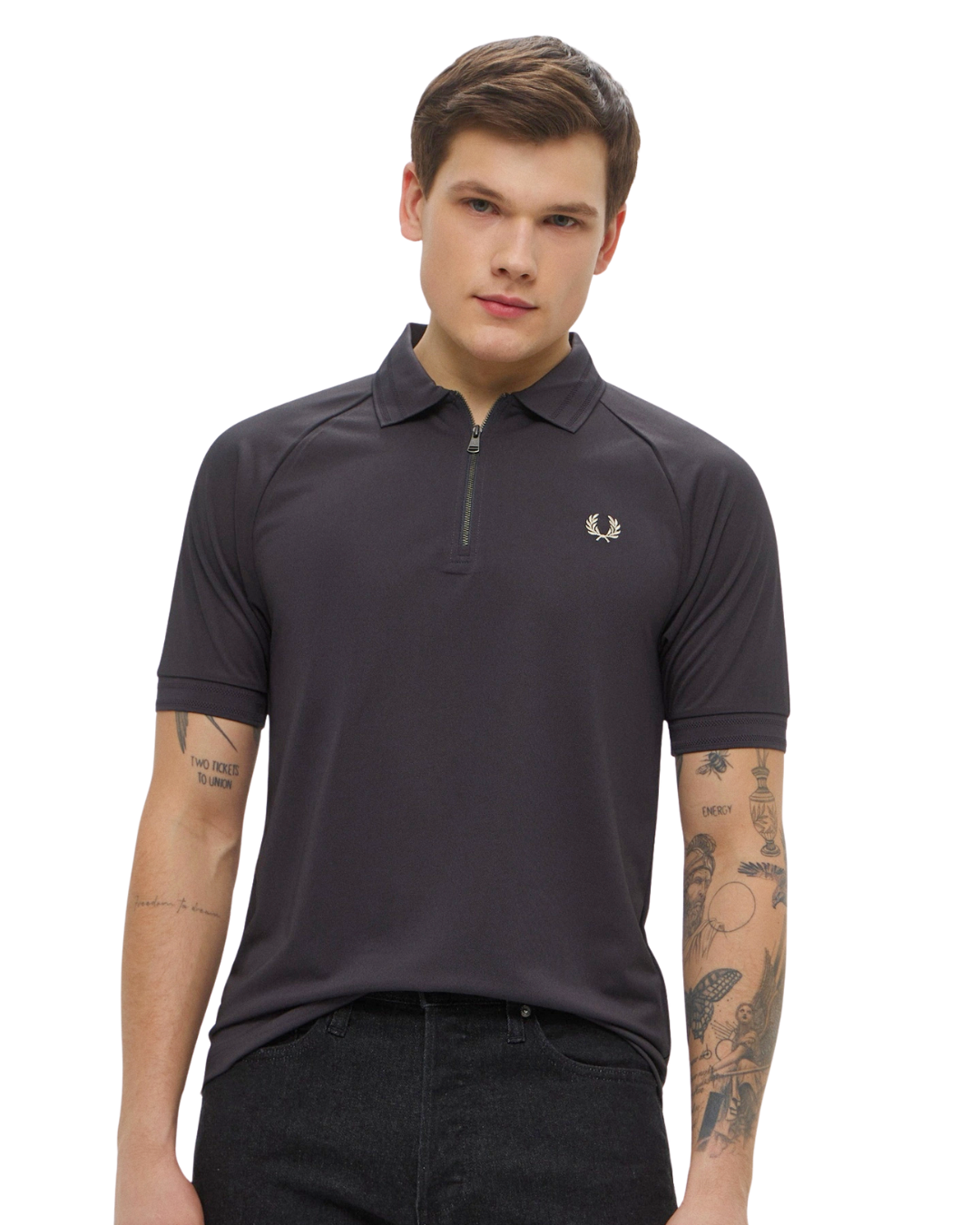Fred Perry ヘンリーネックポロシャツ FRED PERRY（フレッドペリー） FRED PERRY Tシャツ 半袖 メンズ ピケ