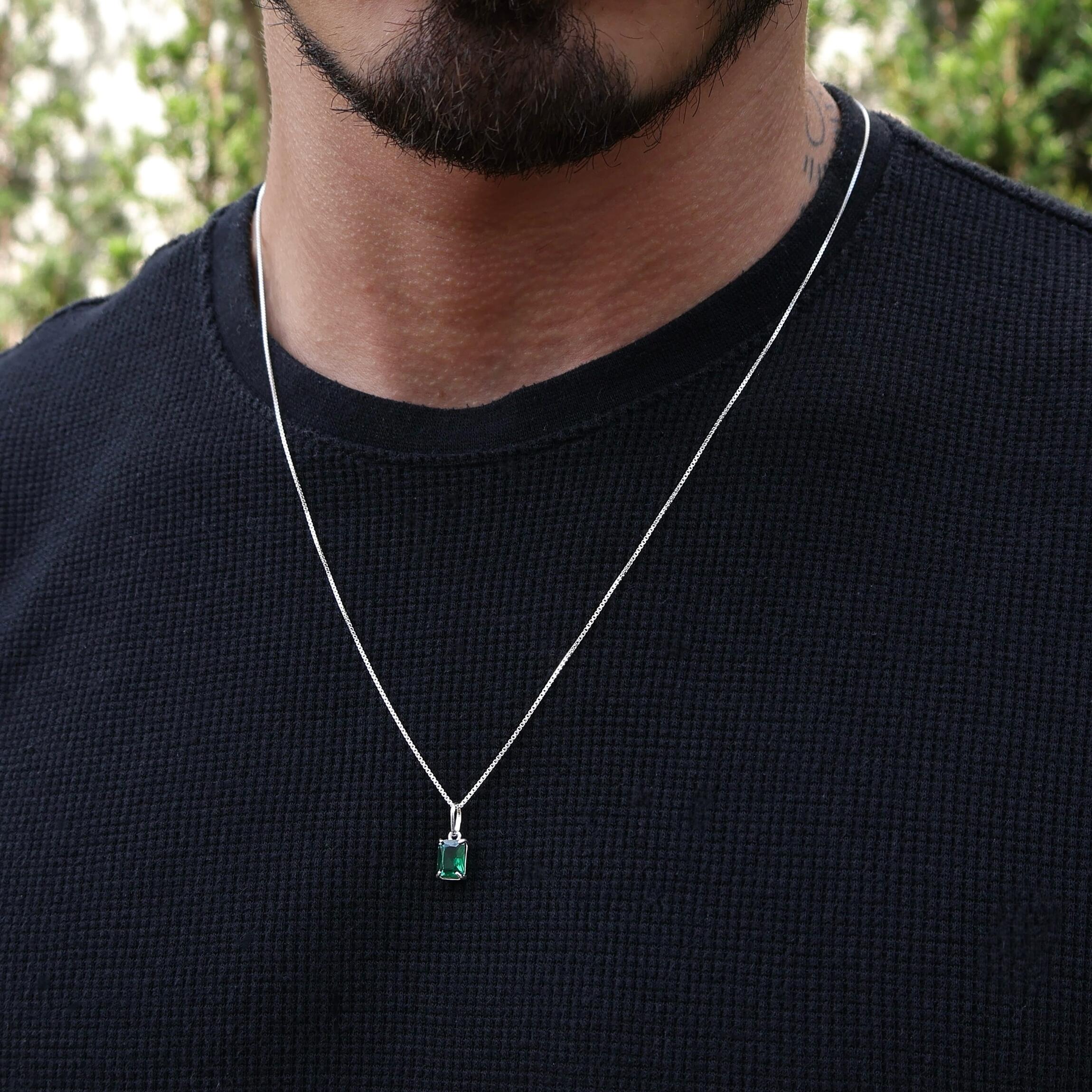 Colar Cristal Slim Verde em Prata 925 | Argennti - R$170,00