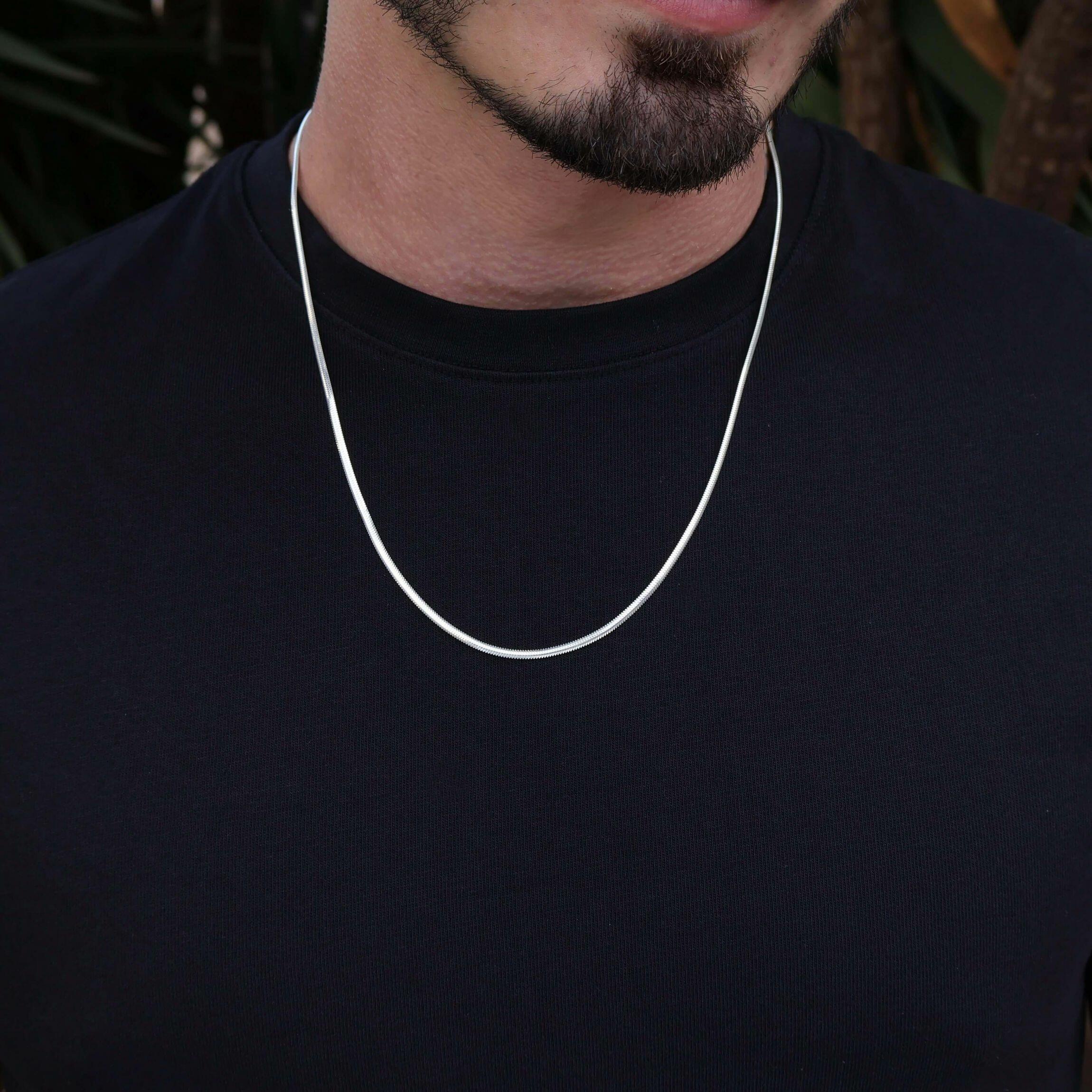 Comprar Corrente Scale Masculina Fina em Prata 925