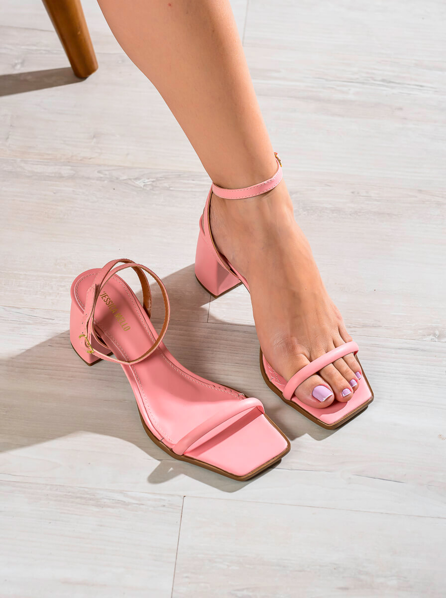 Sandalia Bebece Salto Fino Baixo Sandália Feminina Bebecê Salto