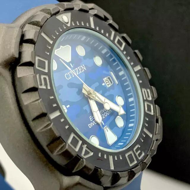 Relógio Analógico Masculino Borracha Azul E Preto Militar