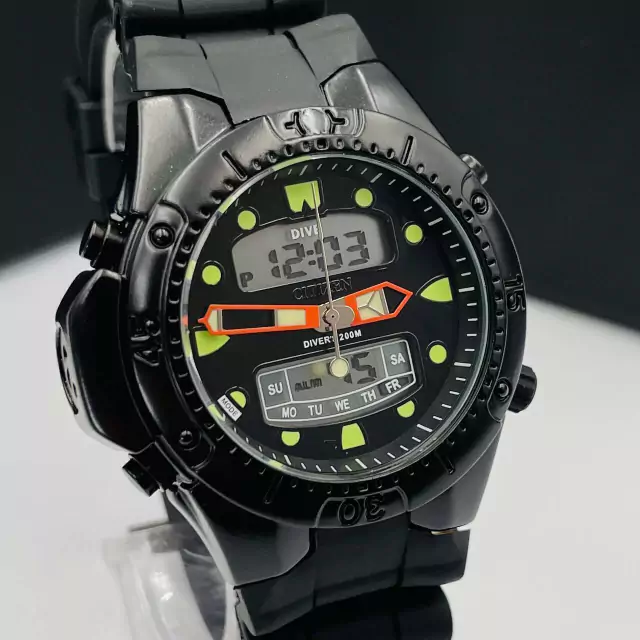Relógio Citizen Aqualand Metal Black c/caixa a prova dagua