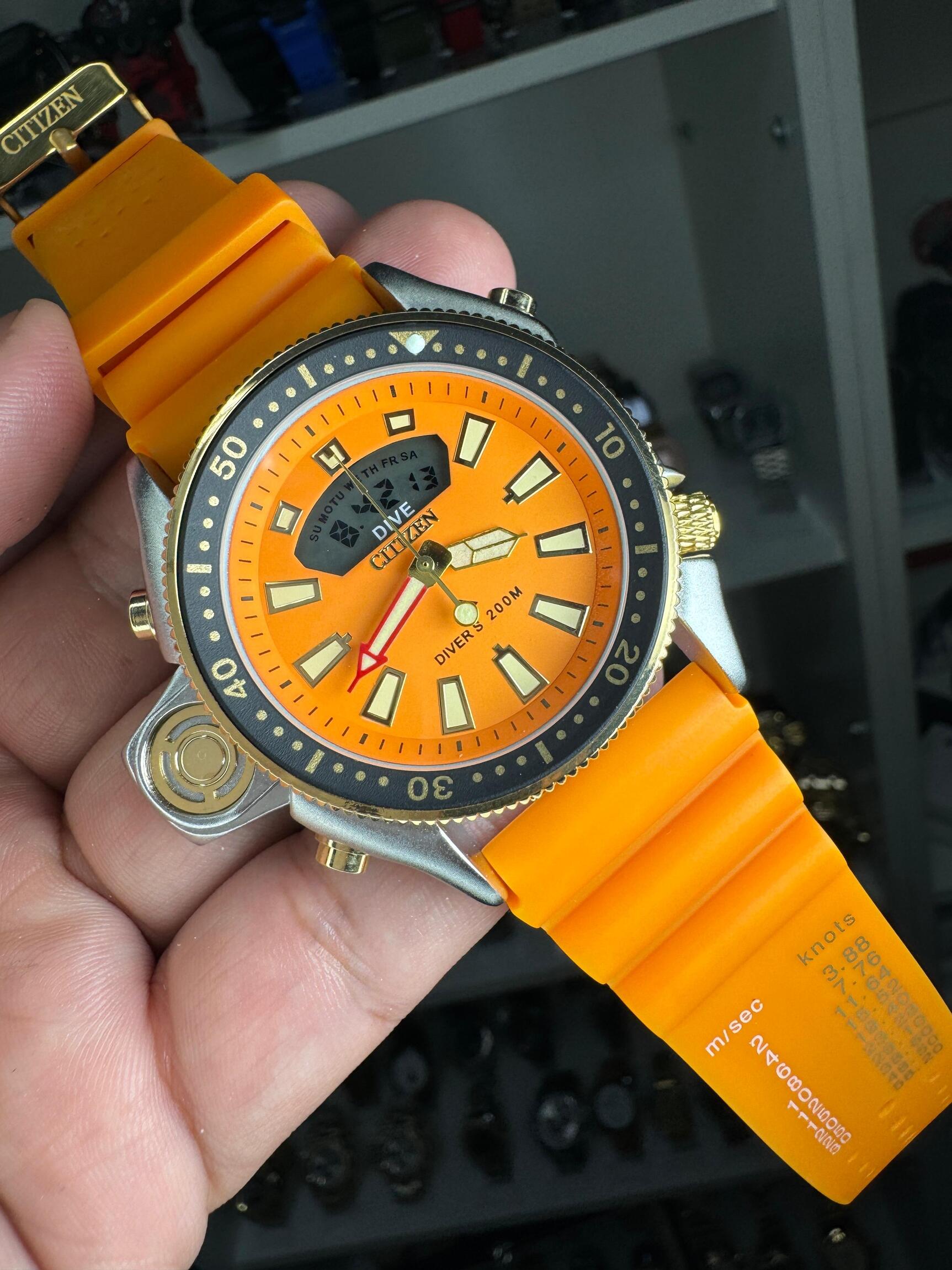 Comprar Relógio Citizen Aqualand Metal laranja 2024 c/caixa a