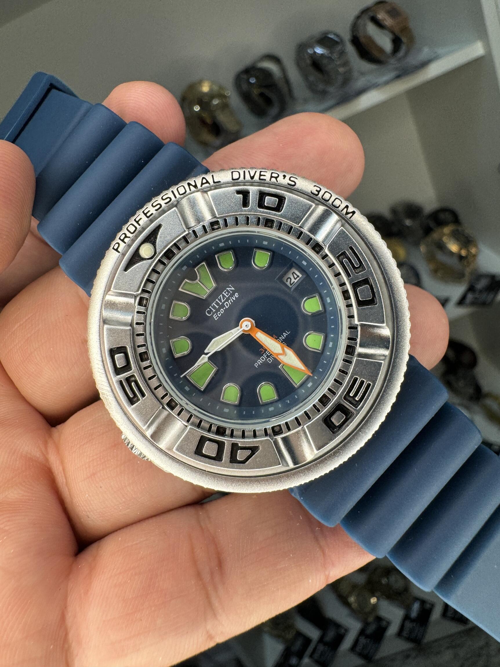 Relógio Citizen Aqualand Aço Silver Blue 2024 c/caixa a prova dagua