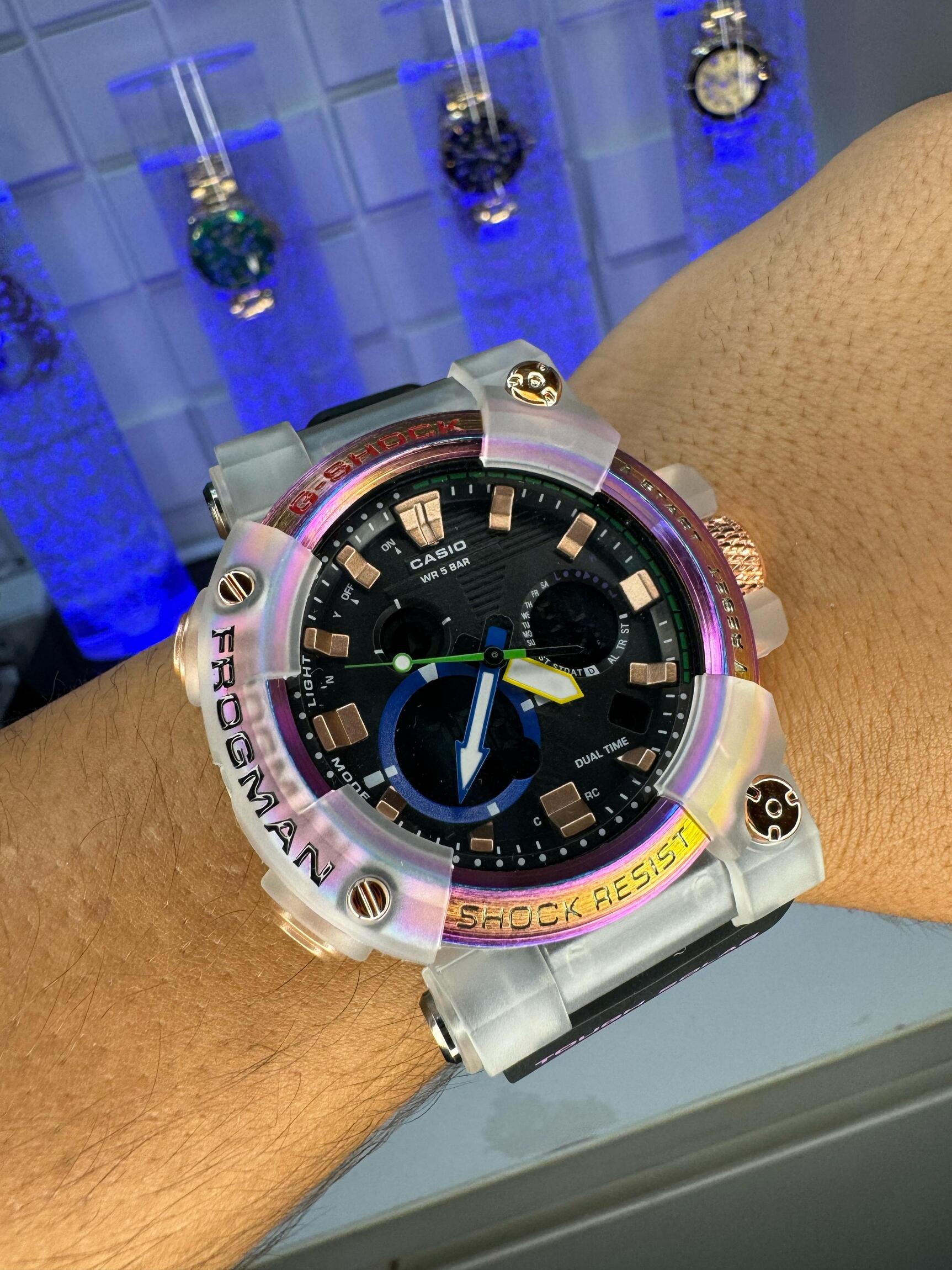 Comprar Relógio Masculino G-Shock Frogman Transparente Lilas p
