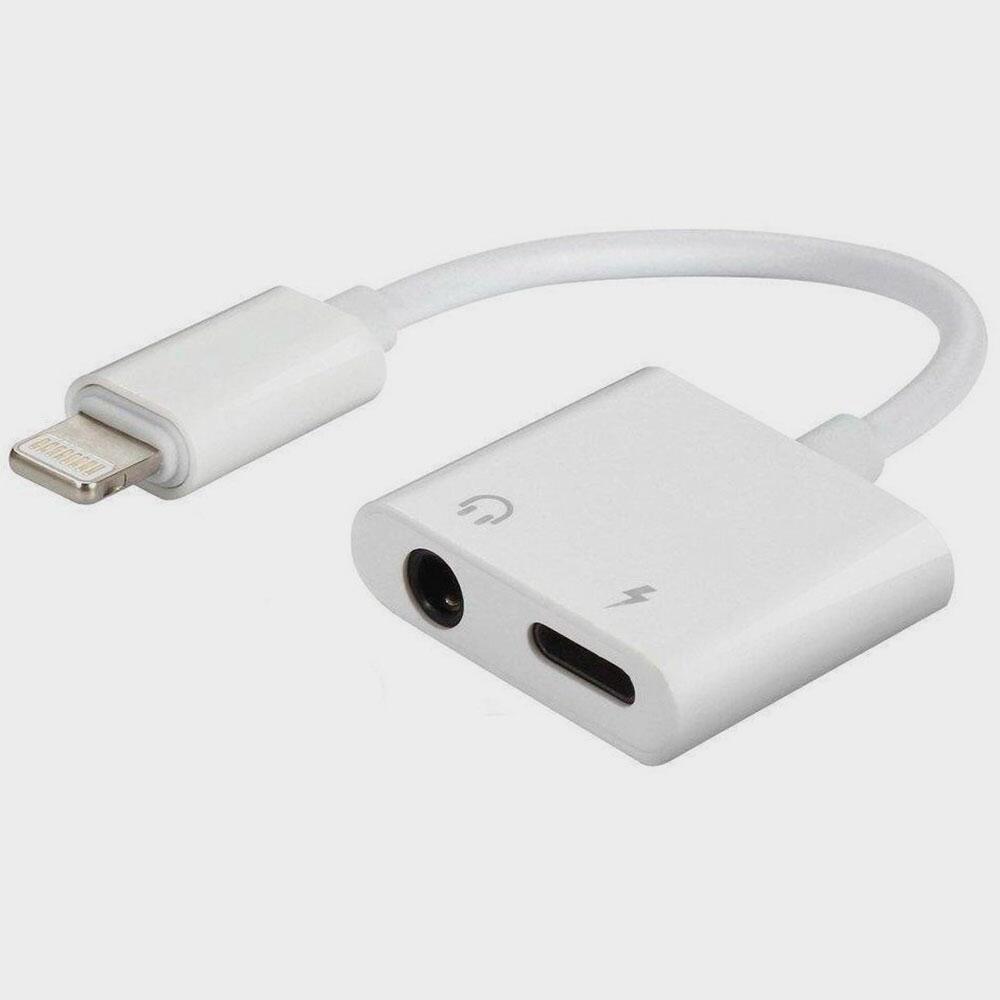 Cabo Adaptador Lightning apple para fone P2 e Carregador