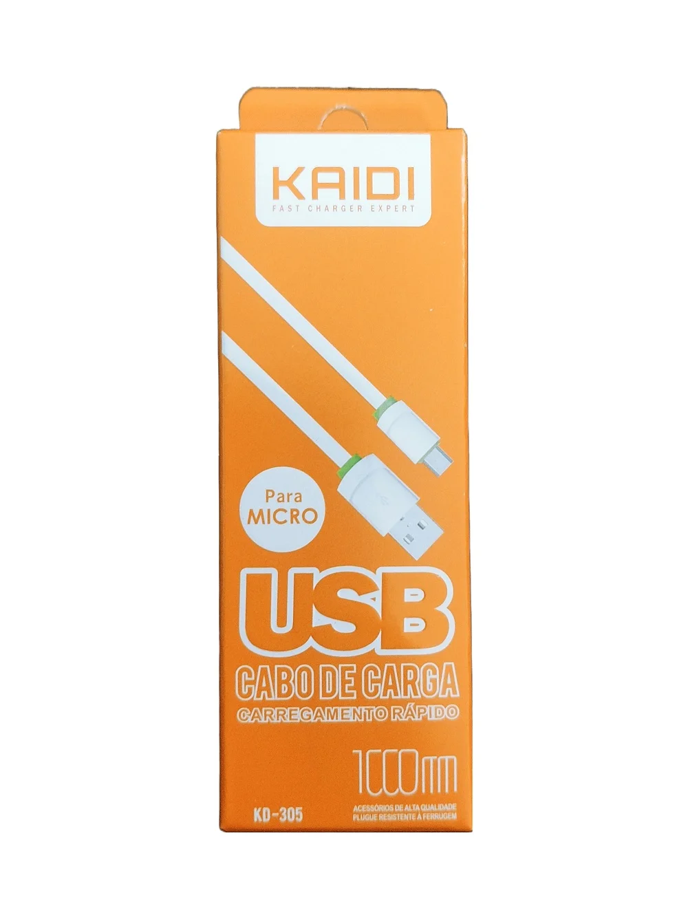 Cabo USB Micro super resistente 1 Metro Branco