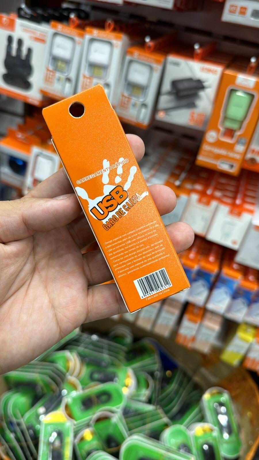 Cabo USB Tipo C super resistente 1 Metro Branco