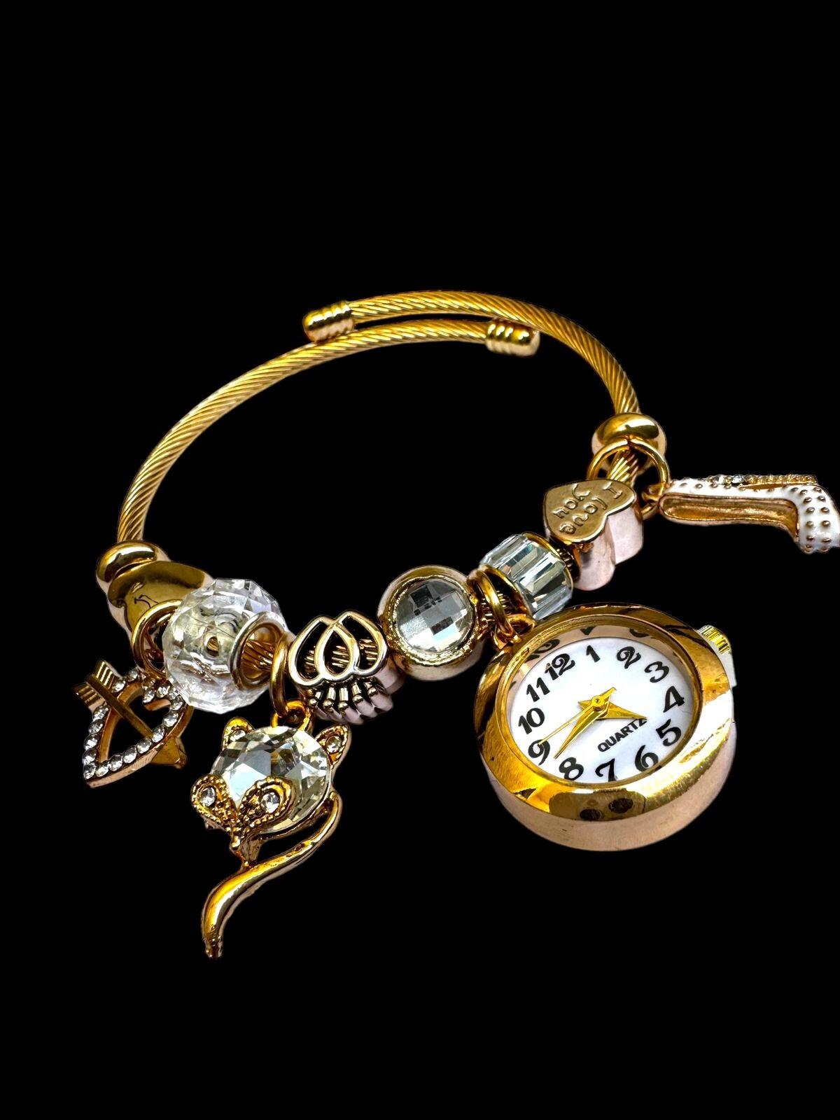 Relógios Pulseira feminino Dourado e Prata Cores Variadas