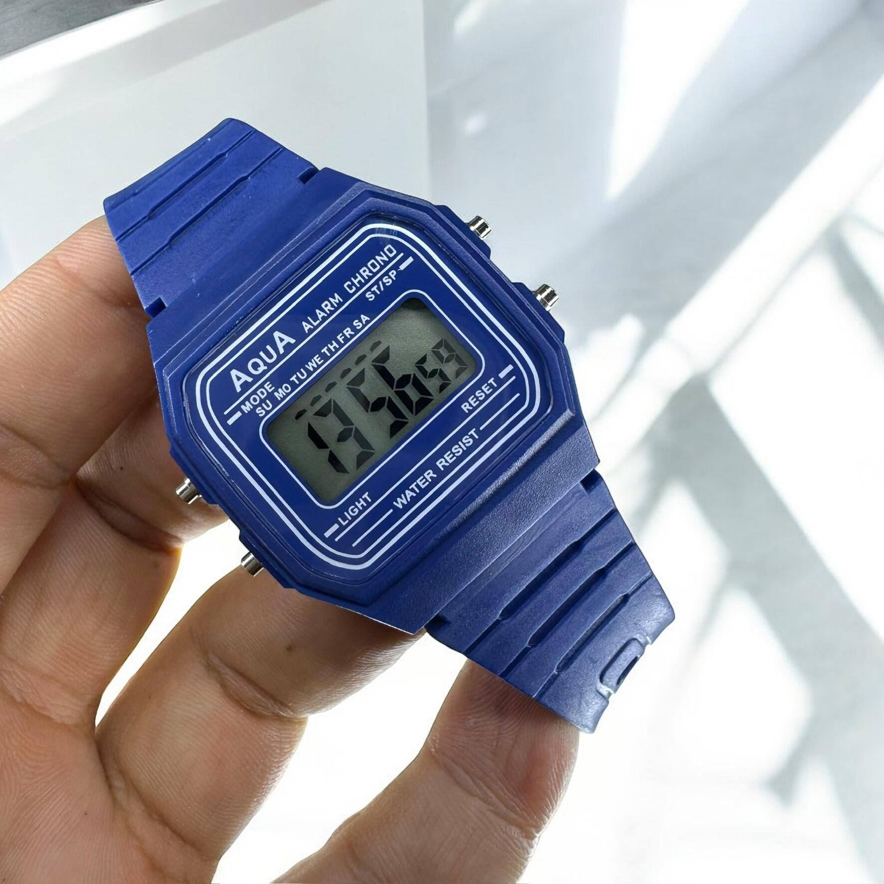Relógio Feminino Aqua AQ-81 Azul Escuro Transparente - A