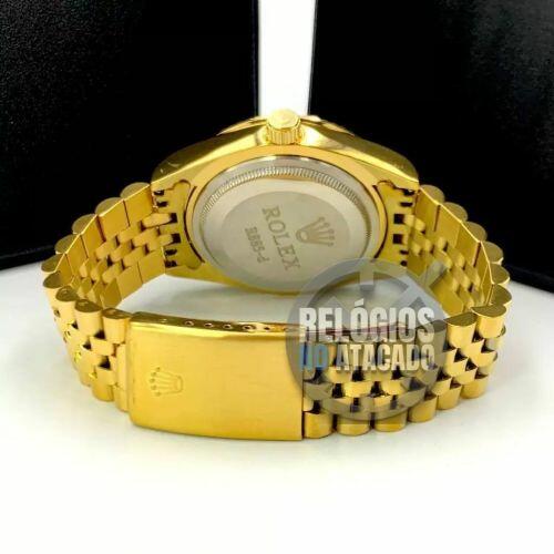 Relógio Unissex Rolex DateJust Dourado verde claro a prova dagua