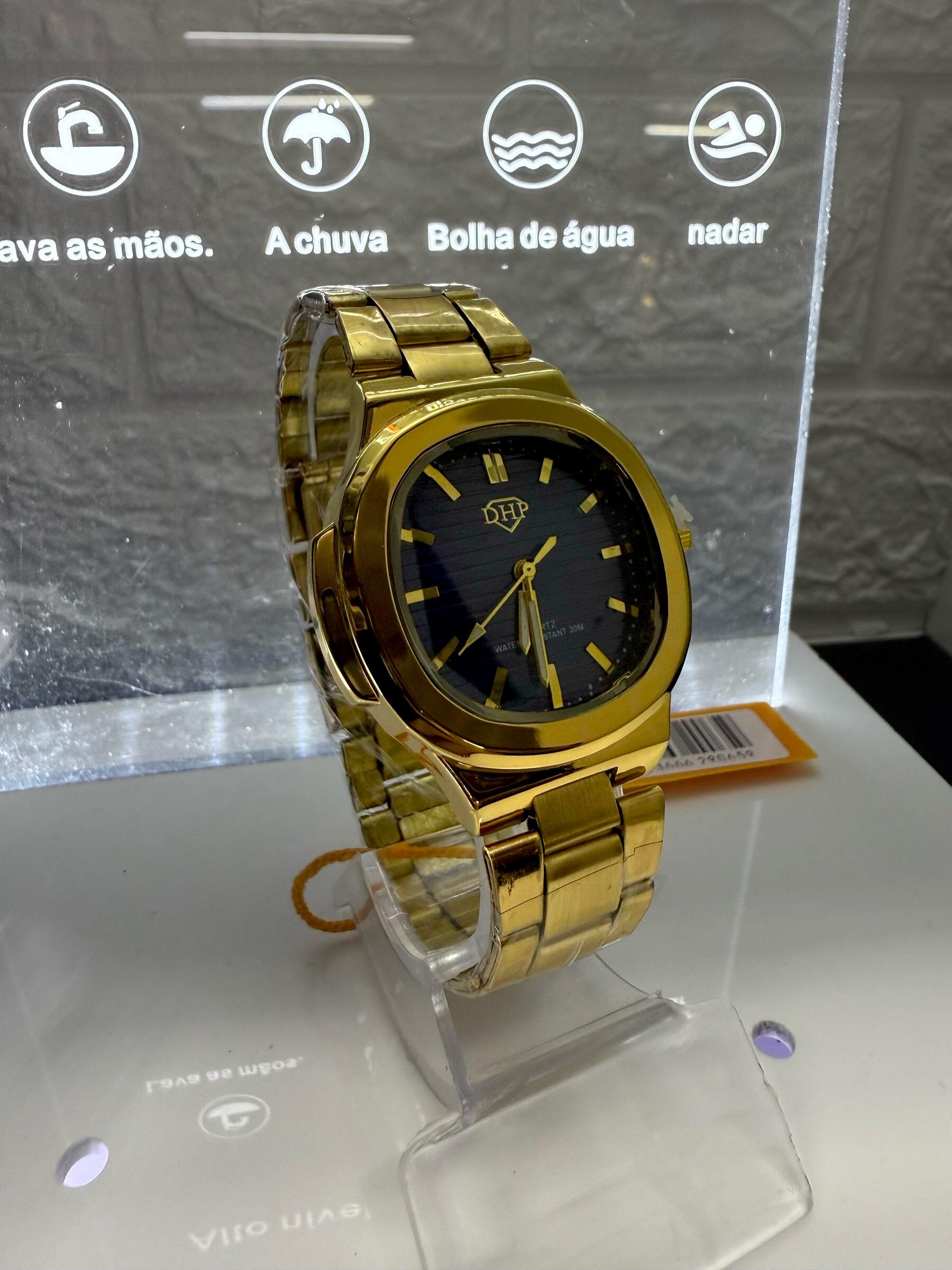 Relógio Feminino Aqua AQ-81 Amarelo Transparente - A Prova