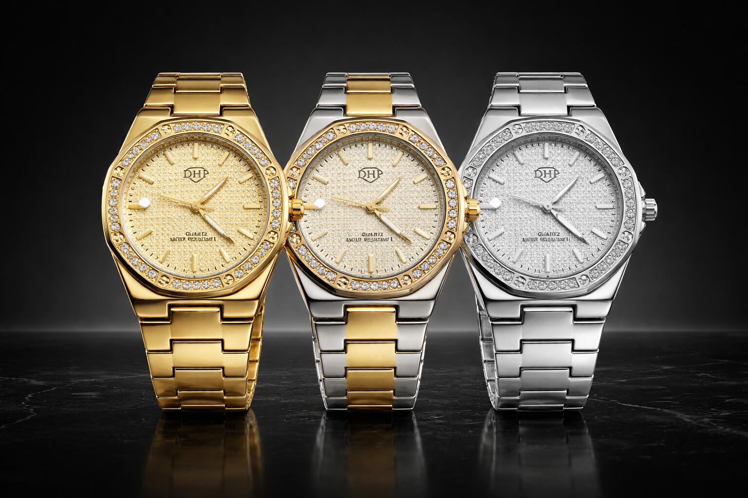Relógio Feminino DHP Patek MIstico c/ Pedrarias cores