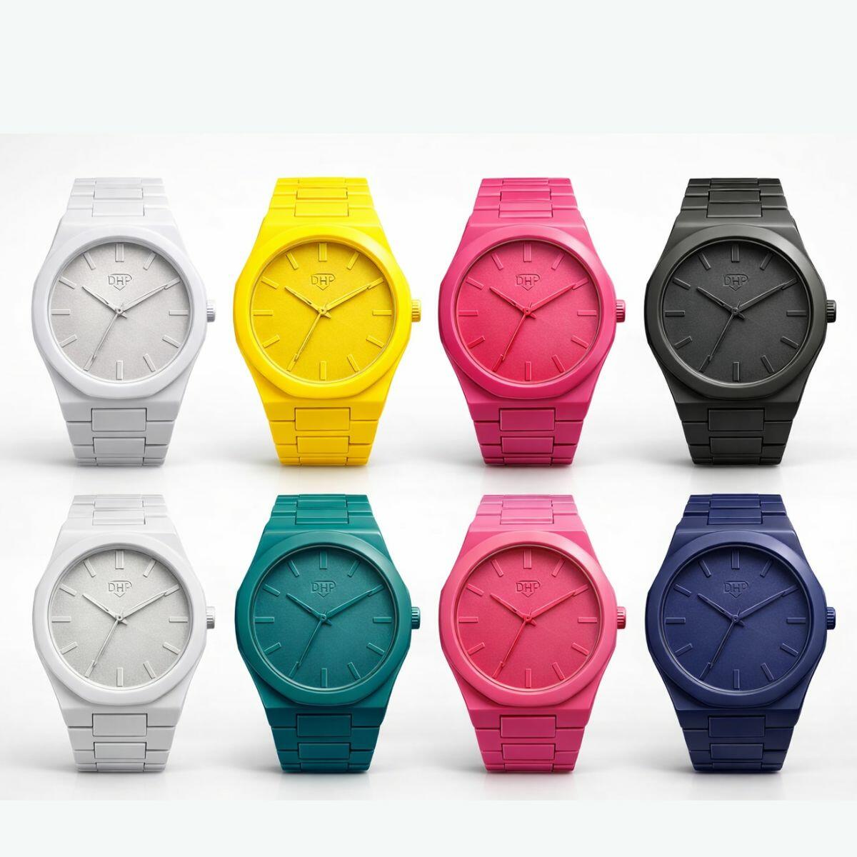 Relógio DHP Patek Colors Plastico A Prova d'agua Cores Variadas