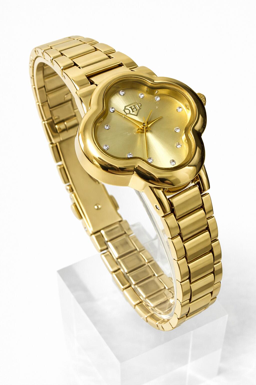 Relógio Feminino DHP Trevo Gold - cores variadas