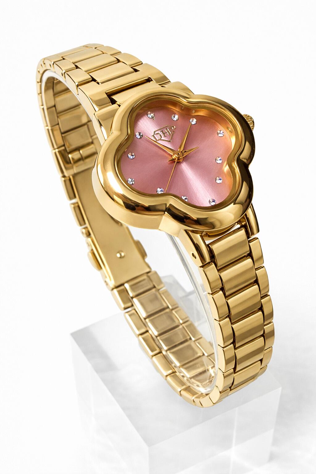 Relógio Feminino DHP Trevo Gold - cores variadas