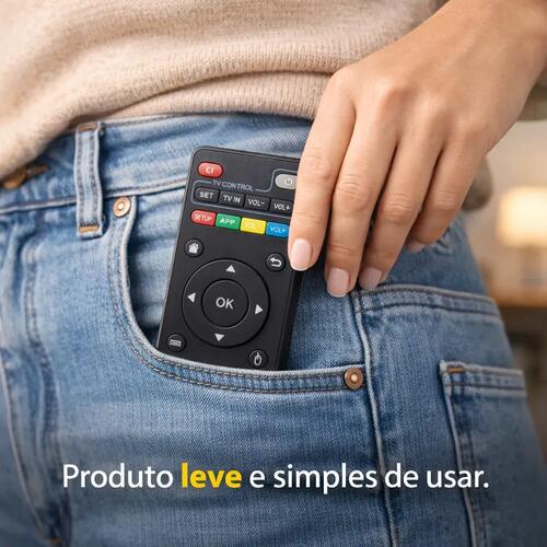 Controle Remoto Universal Tv Box Substitui Original Preto