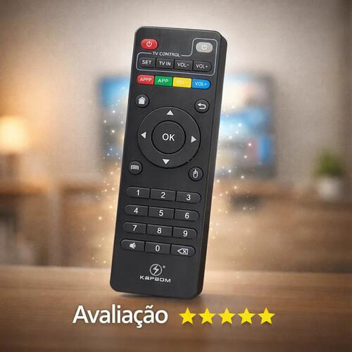 Controle Remoto Universal Tv Box Substitui Original Preto