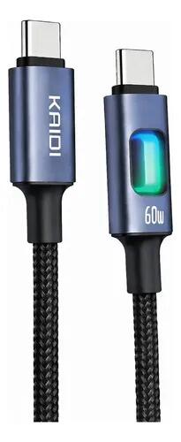 Cabo Carregador Rápido 60w Tipo C Led Reforçado Tipo C