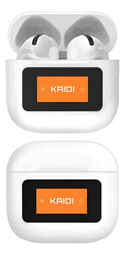 Fone De Ouvido Sem Fio Tws Tela Digital Kaidi Kd-7219 Branco