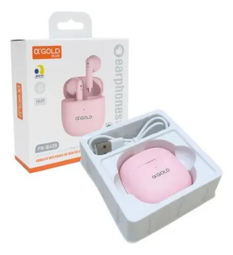Fone Sem Fio Agold Fn-ba39 Bluetooth Alta Qualidade Rosa