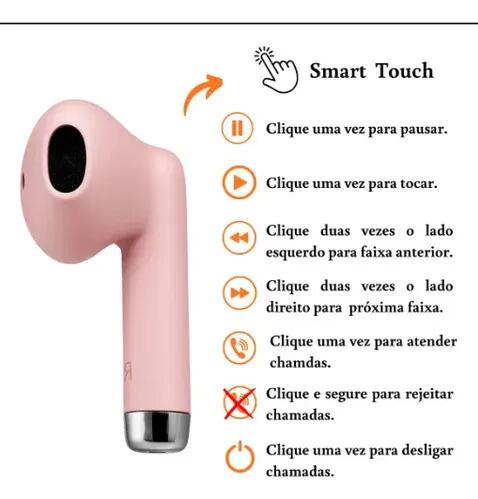 Fone Sem Fio Agold Fn-ba39 Bluetooth Alta Qualidade Rosa