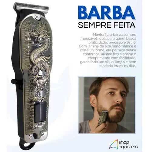 Maquina Cortar Cabelo Barba Aparador Pelo Profissional