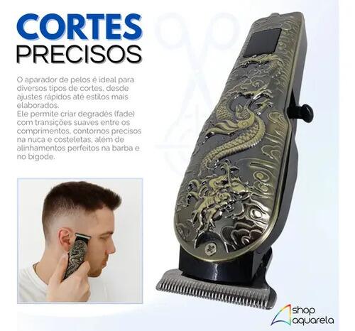 Maquina Cortar Cabelo Barba Aparador Pelo Profissional