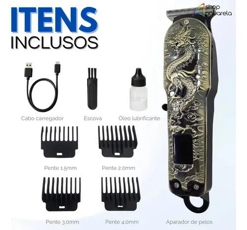 Maquina Cortar Cabelo Barba Aparador Pelo Profissional