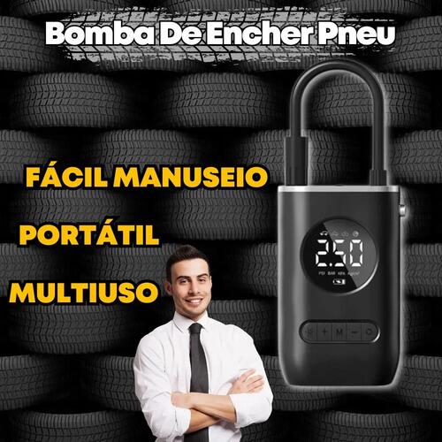 Bomba De Encher Pneu De Carro Bike Moto Portátil Digital