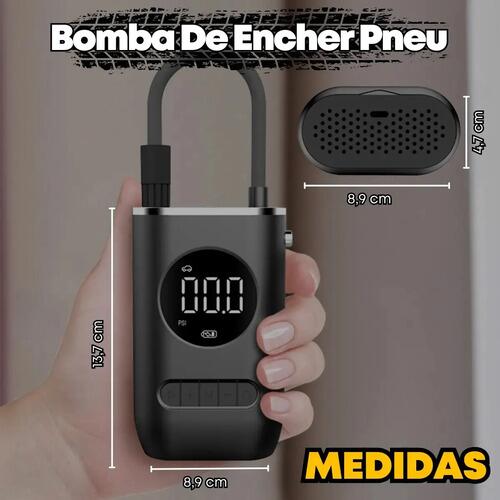 Bomba De Encher Pneu De Carro Bike Moto Portátil Digital