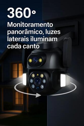 Ipega Kp-ca209 Câmera Ip Com Lente Dupla Rotação 360 °tela