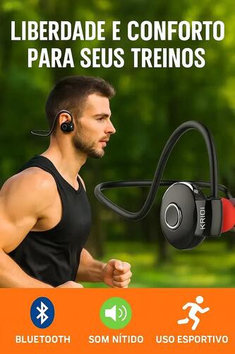 Fone De Ouvido Bluetooth Esportivo Kd-903 - Kaidi Cor Preto