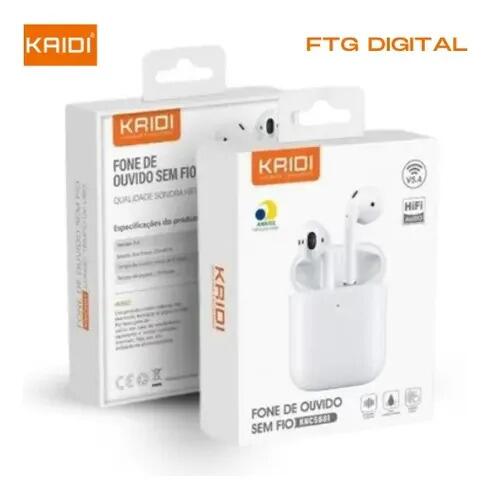 Fone De Ouvido Bluetooth Ante Ruído Hifi 5.4 Branco Kaidi