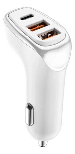 Carregador Veicular Turbo Kaidi Pd+qc 3.0 38w 2 Saídas Usb B Branco