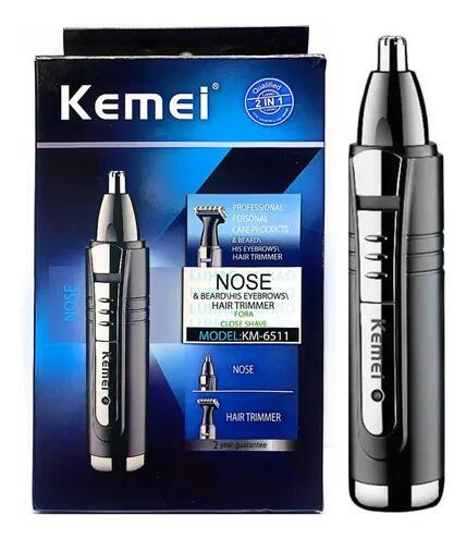 Aparador Cortador D Pelos Nariz Orelhas Kemei Km6511 2em1 Preto 127/220v