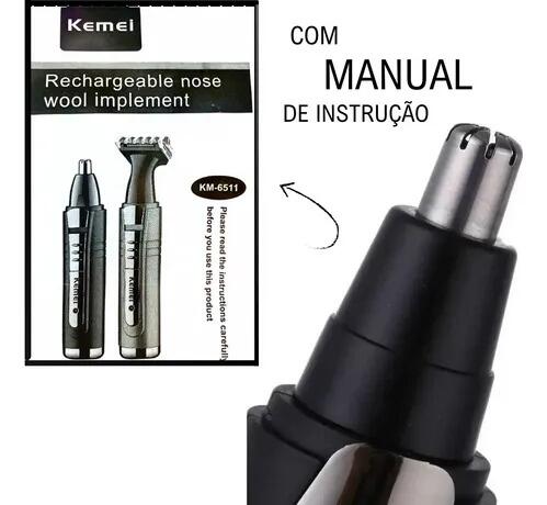 Aparador Cortador D Pelos Nariz Orelhas Kemei Km6511 2em1