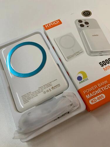 Power Bank Magnético Branco