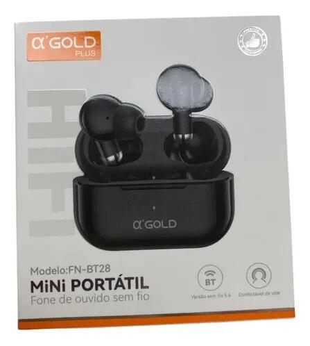 Mini Fone Bluetooth True Wireless A'gold Fn-bt28 Preto