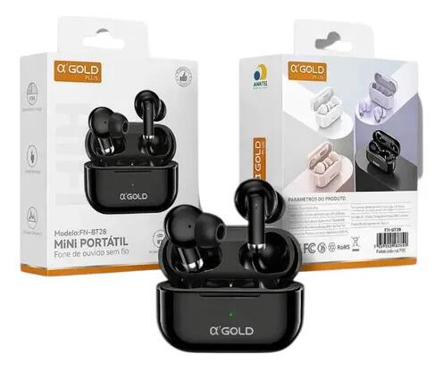 Mini Fone Bluetooth True Wireless A'gold Fn-bt28 Preto