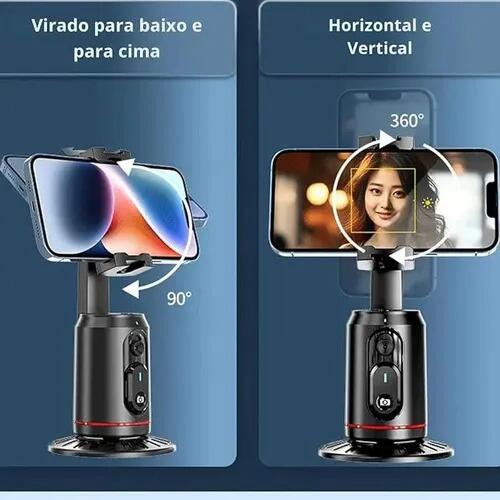 A Gold Gimbal Suporte Celular 360 Reconhecimento Facial Com