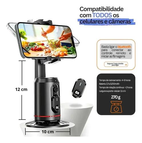 A Gold Gimbal Suporte Celular 360 Reconhecimento Facial Com