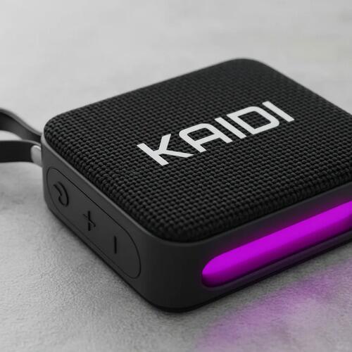 Caixa De Som Bluetooth Portátil Kaidi Knc-826 Preto Led Rgb