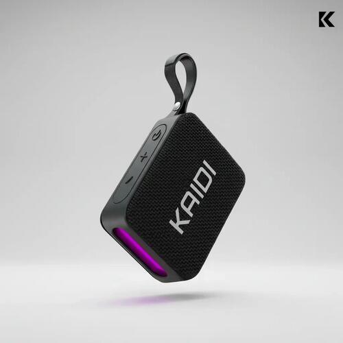 Caixa De Som Bluetooth Portátil Kaidi Knc-826 Preto Led Rgb