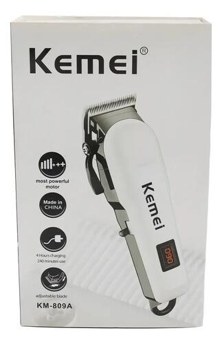 Aparador De Pelo Kemei Km-809a Branco E Preto Branco/preto