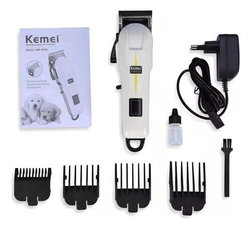 Aparador De Pelo Kemei Km-809a Branco E Preto Branco/preto
