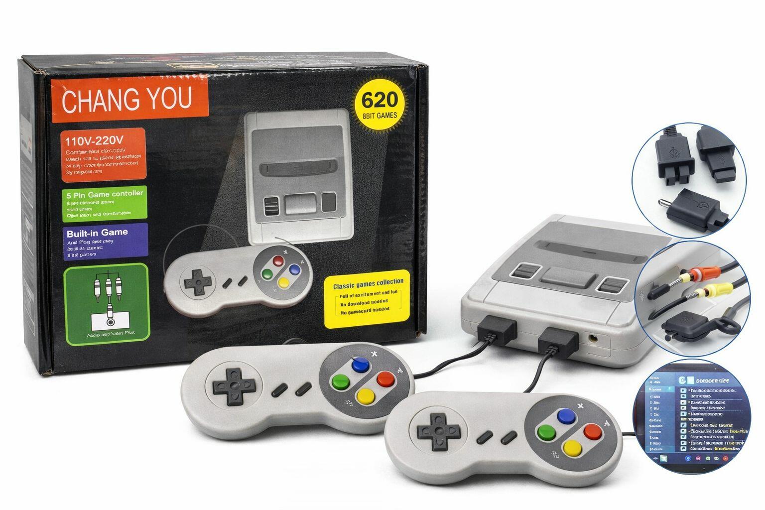 Console Retro 620 Jogos Clássicos 8 Bits  Bivolt (110v-220v)