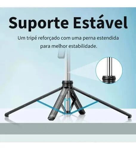 Tripé Selfie Bluetooth Bastão Extensível H'maston Zp-17
