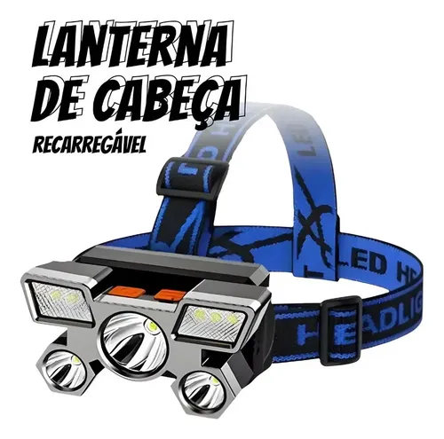 Lanterna De Cabeça Led Onistek Lt-051 5 Leds Bateria