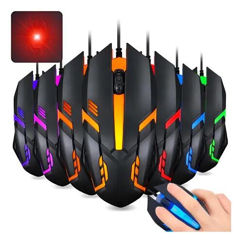 Mouse Gamer Rgb Óptico Antiderrapante Jogo Ágil Ergonônico Preto